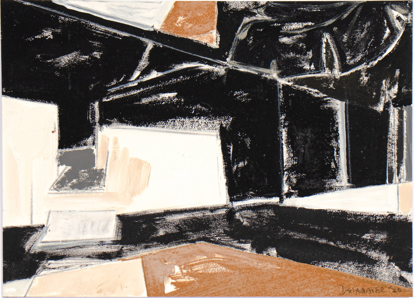 <I>Architectural Abstraction</I><br>2020 Gouache<br><br>#C4956