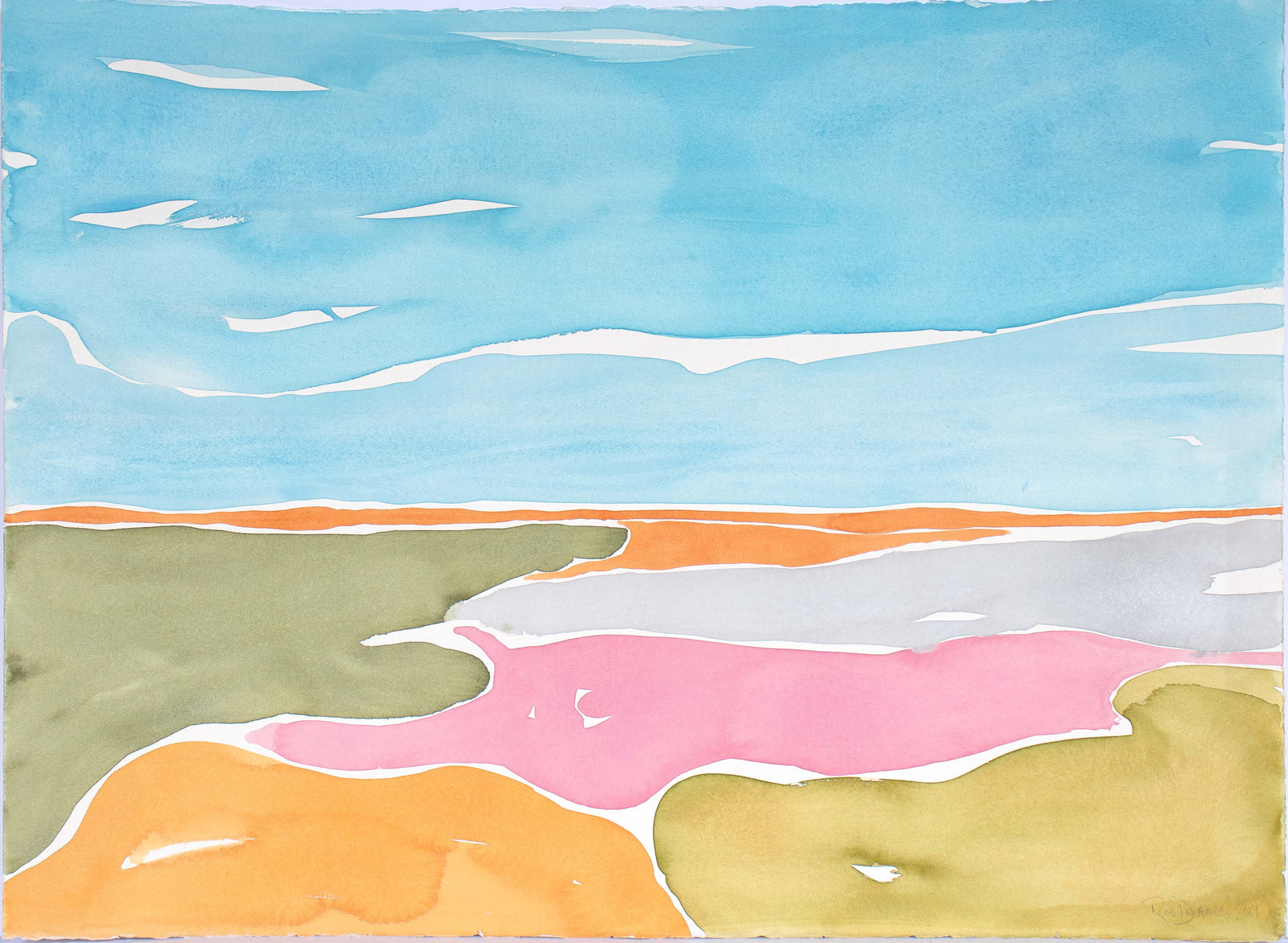 <I>Luminous Coastline III</I><br>2019 Gouache<br><br>#C4970
