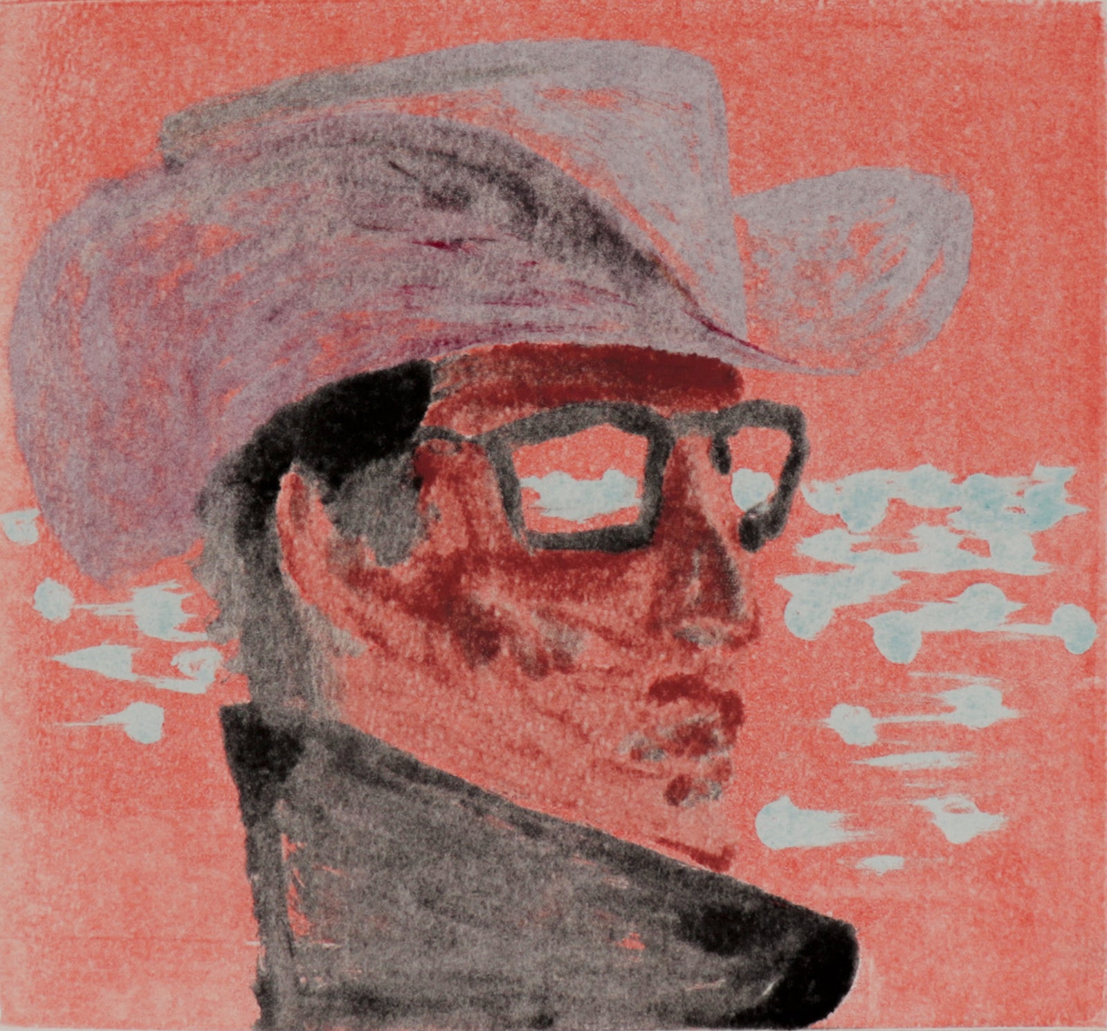 Cowboy in the Desert <br>20th Century Monotype <br><br>#C5052