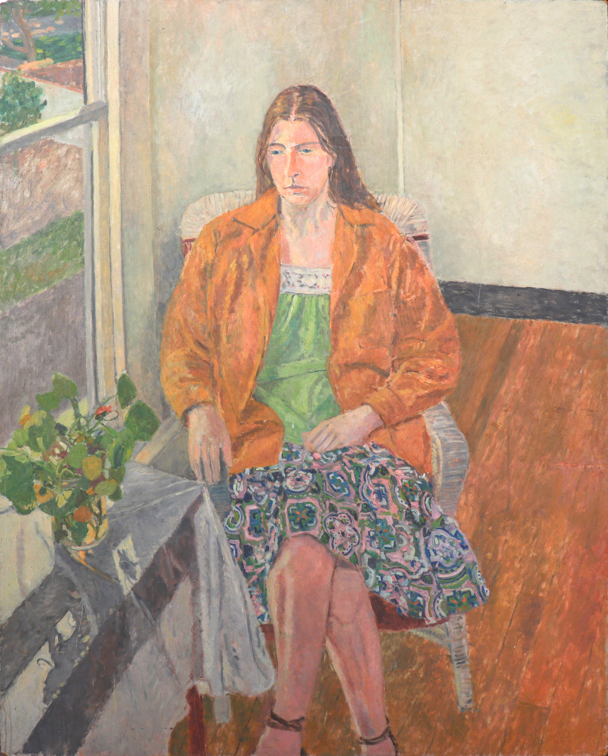 Seated Contemplative Portrait&lt;br&gt;1970 Oil&lt;br&gt;&lt;br&gt;#C5113