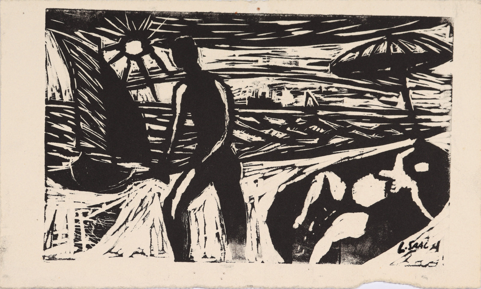 <I>Interior with Sculpture</I> <br>20th Century Oil<br><br>#C5115