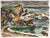 California Coastal Scene <br>20th Century watercolor<br><br>#C5173