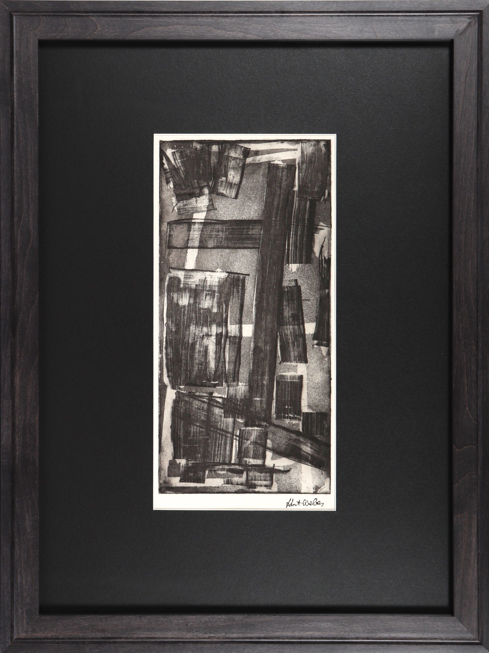 Monochrome Geometric Abstract <br>20th Century Etching <br><br>#C5240