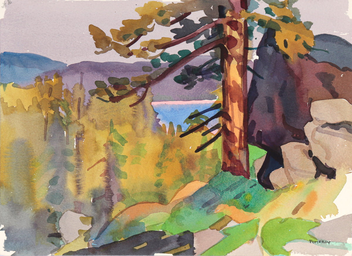 &lt;I&gt;Above Alpine Lake&lt;/I&gt; &lt;br&gt;20th Century Watercolor&lt;br&gt;&lt;br&gt;#C5250