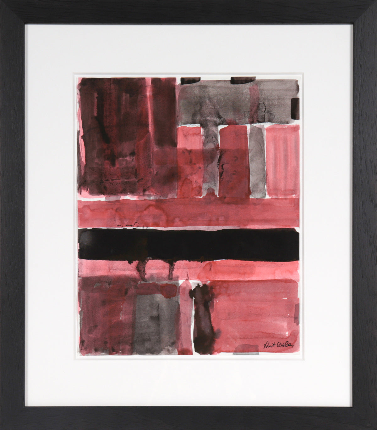 Red Color Block Abstract &lt;br&gt;20th Century Gouache &lt;br&gt;&lt;br&gt;#C5281