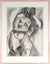 Monochrome Cubist Nude <br>1960 Charcoal <br><br>#C5284