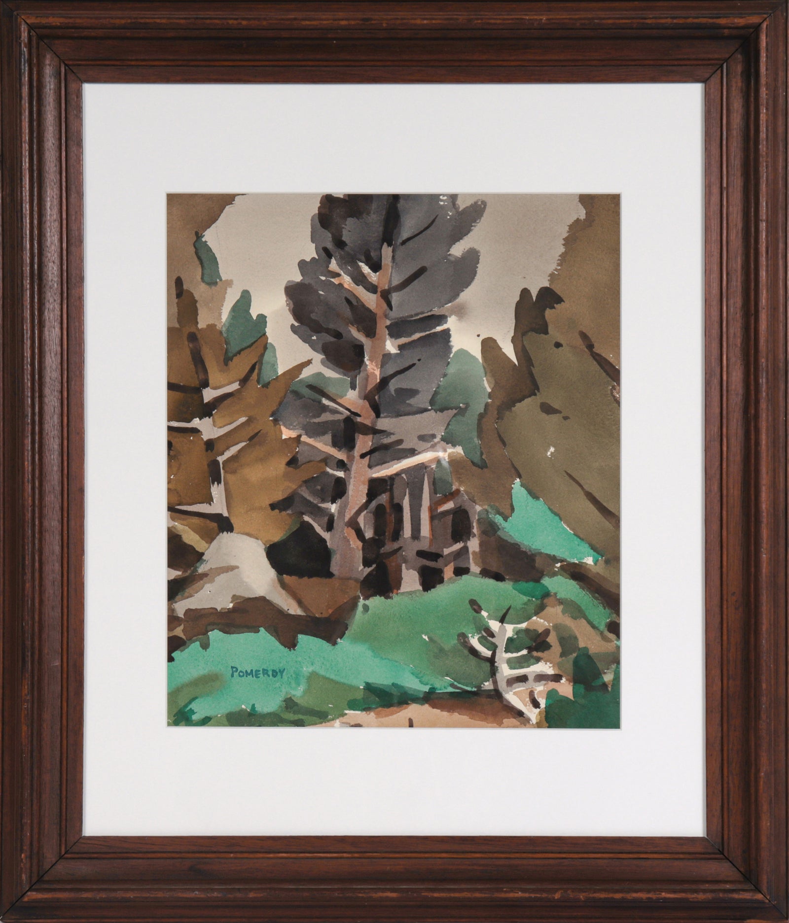 Northern California Treescape<br>20th Century Watercolor<br><br>#C5320