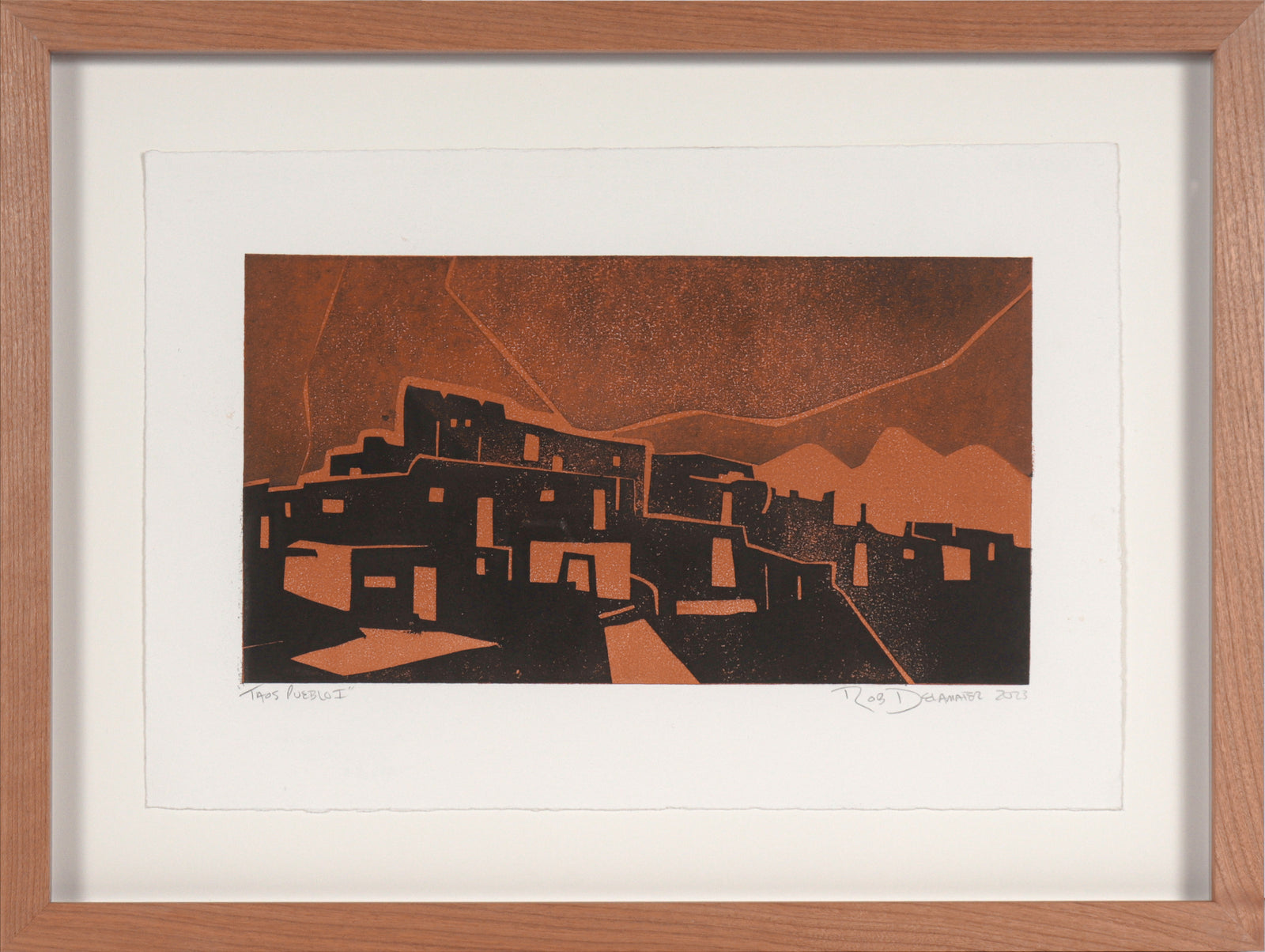 <i>Taos Pueblo I</i> <br>2023 Monotype <br><br>#C5386