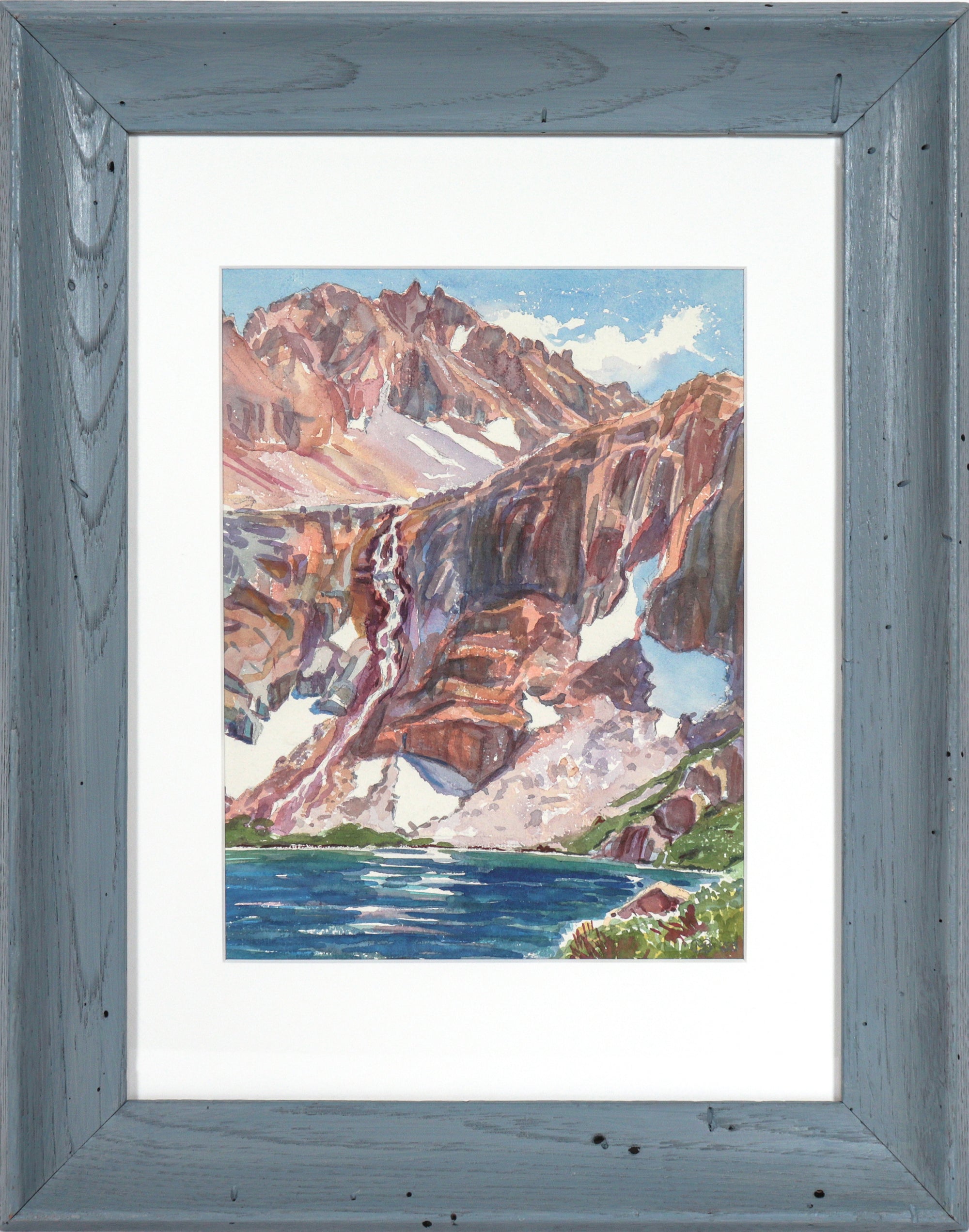 European Mountain Scene<br>1953 Watercolor<br><br>#C5465