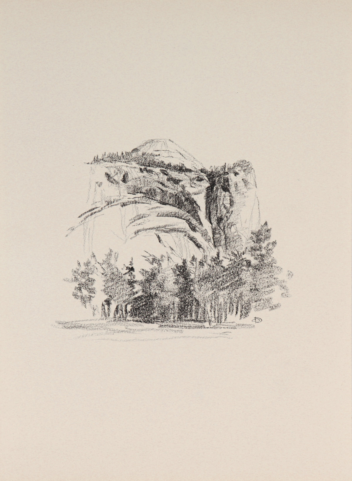 Monochromatic Yosemite Sketch&lt;br&gt;20th Century Graphite&lt;br&gt;&lt;br&gt;#C5515