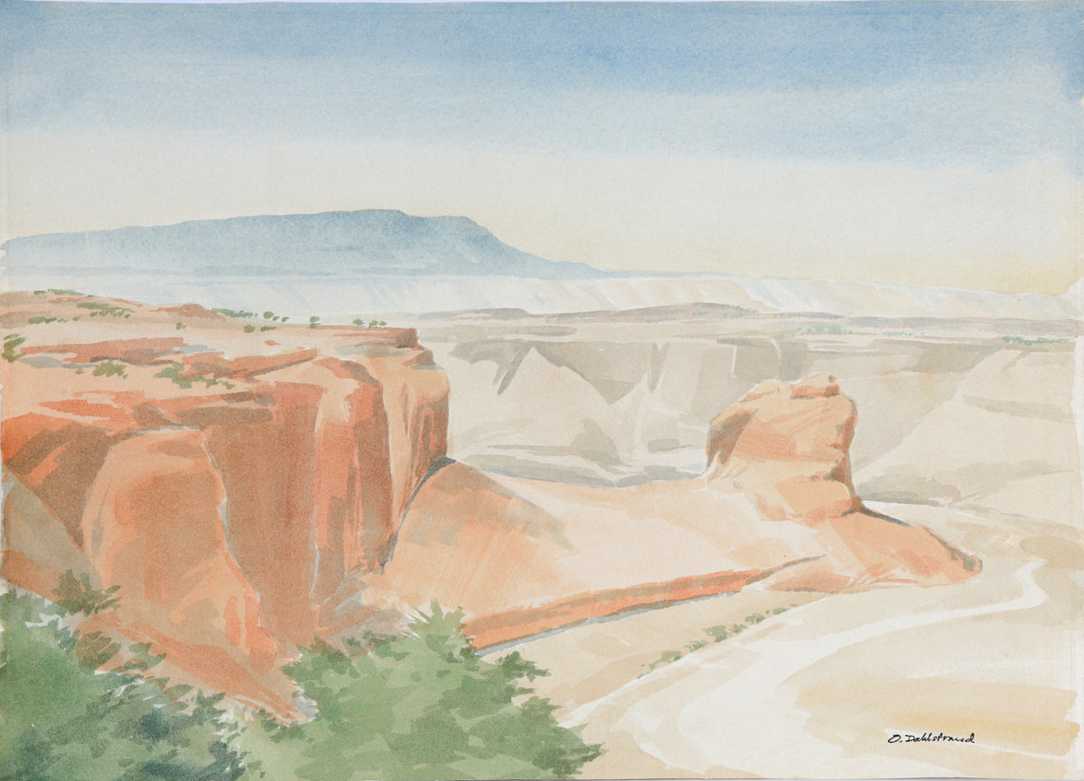 Canyon Study&lt;br&gt;20th Century Watercolor&lt;br&gt;&lt;br&gt;#C5522