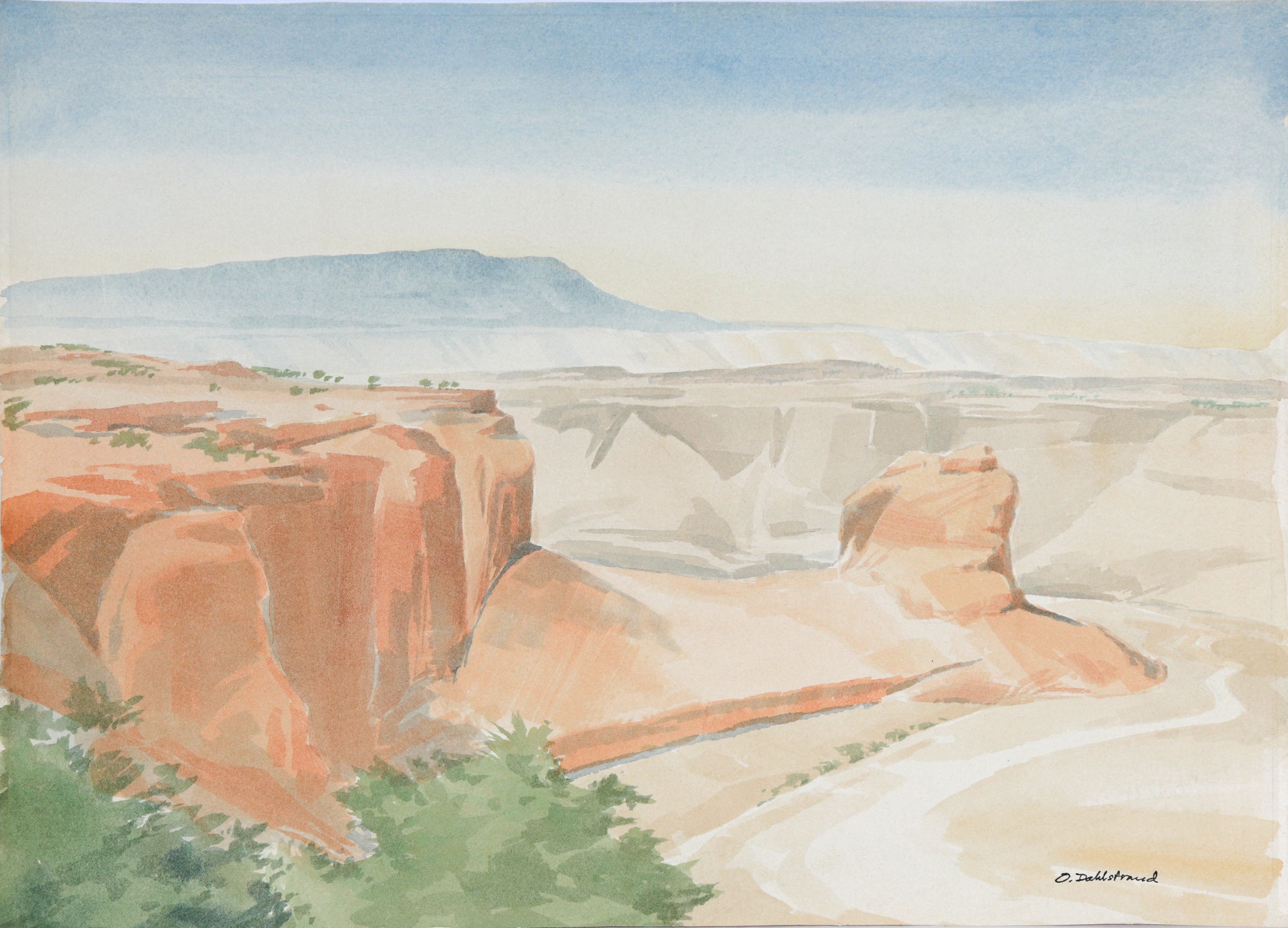 Canyon Study<br>20th Century Watercolor<br><br>#C5522