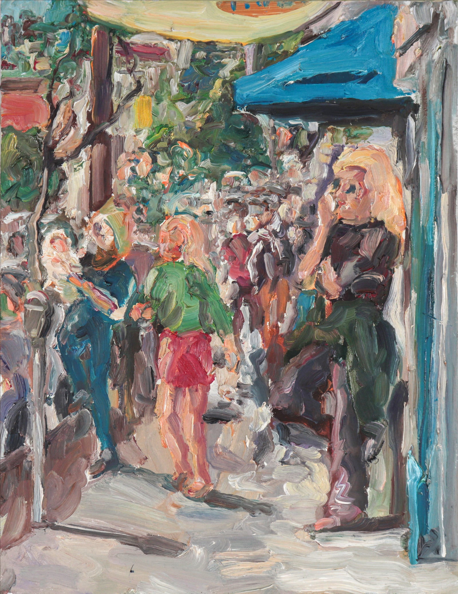 Bustling San Francisco Street Scene<br>2005 Oil<br><br>#C5598