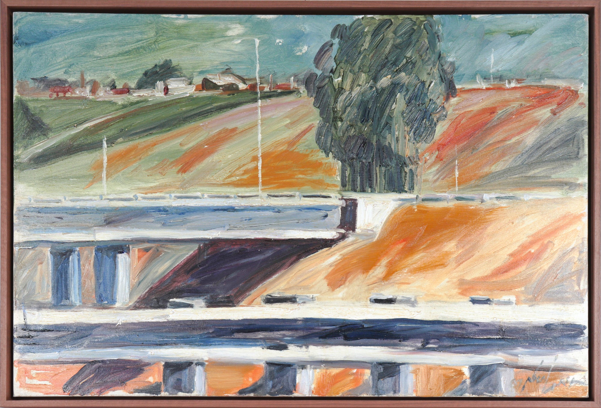 Abstracted Freeway Landscape <br>2007 Oil <br><br>#C5604