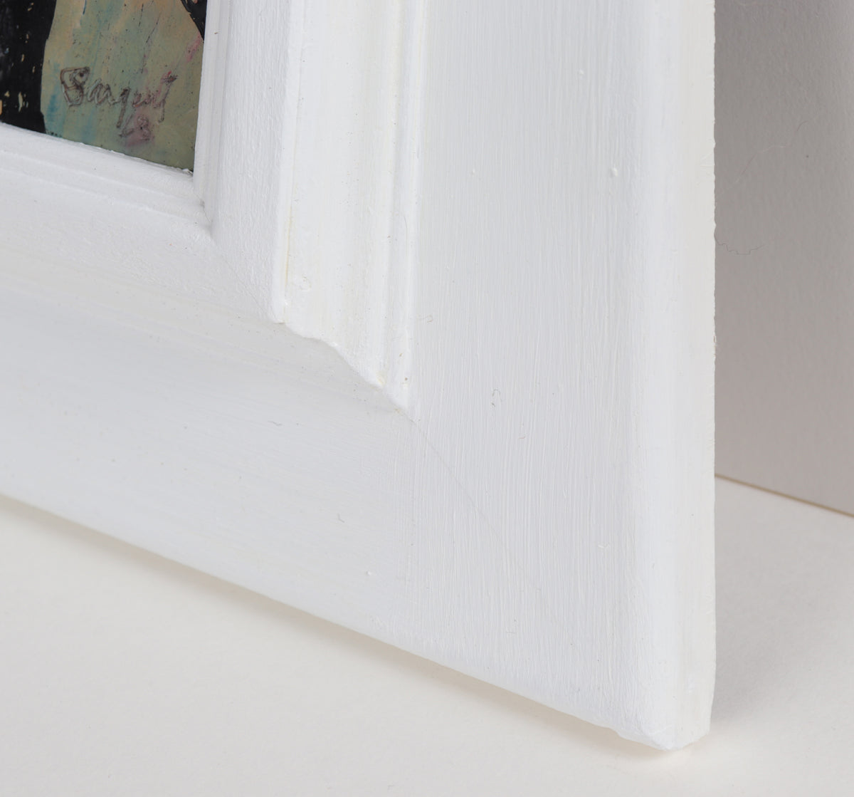 Cheerful Scene with Bridge <br>1963 Encaustic <br><br>#C5612