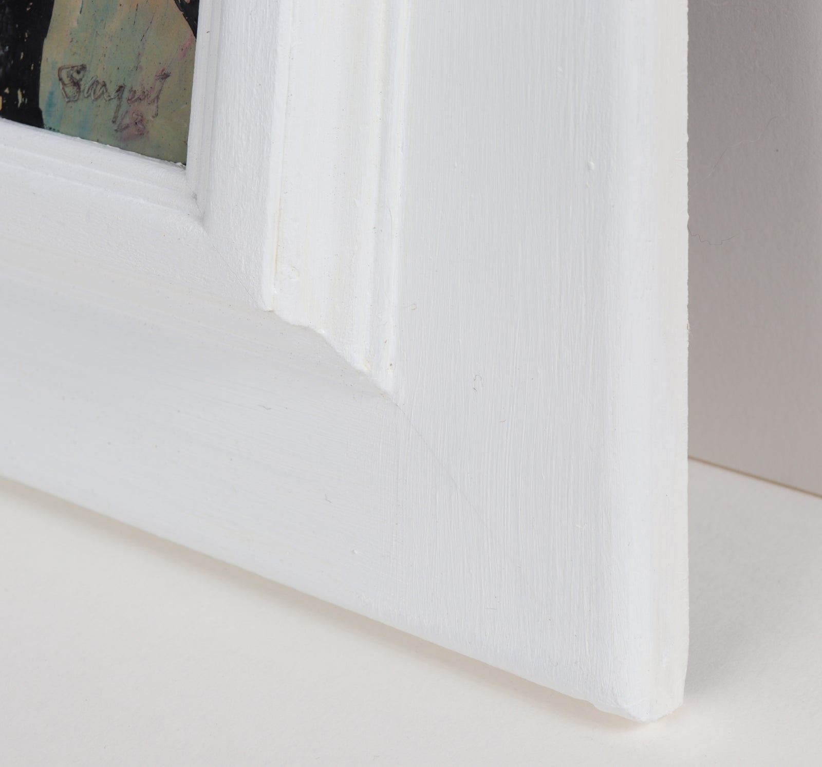 Cheerful Scene with Bridge <br>1963 Encaustic <br><br>#C5612