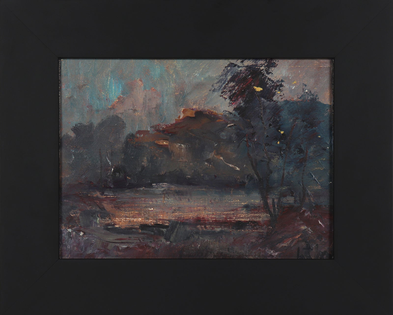 Moody Soviet Impressionist Landscape <br>20th Century Oil <br><br>#C5658