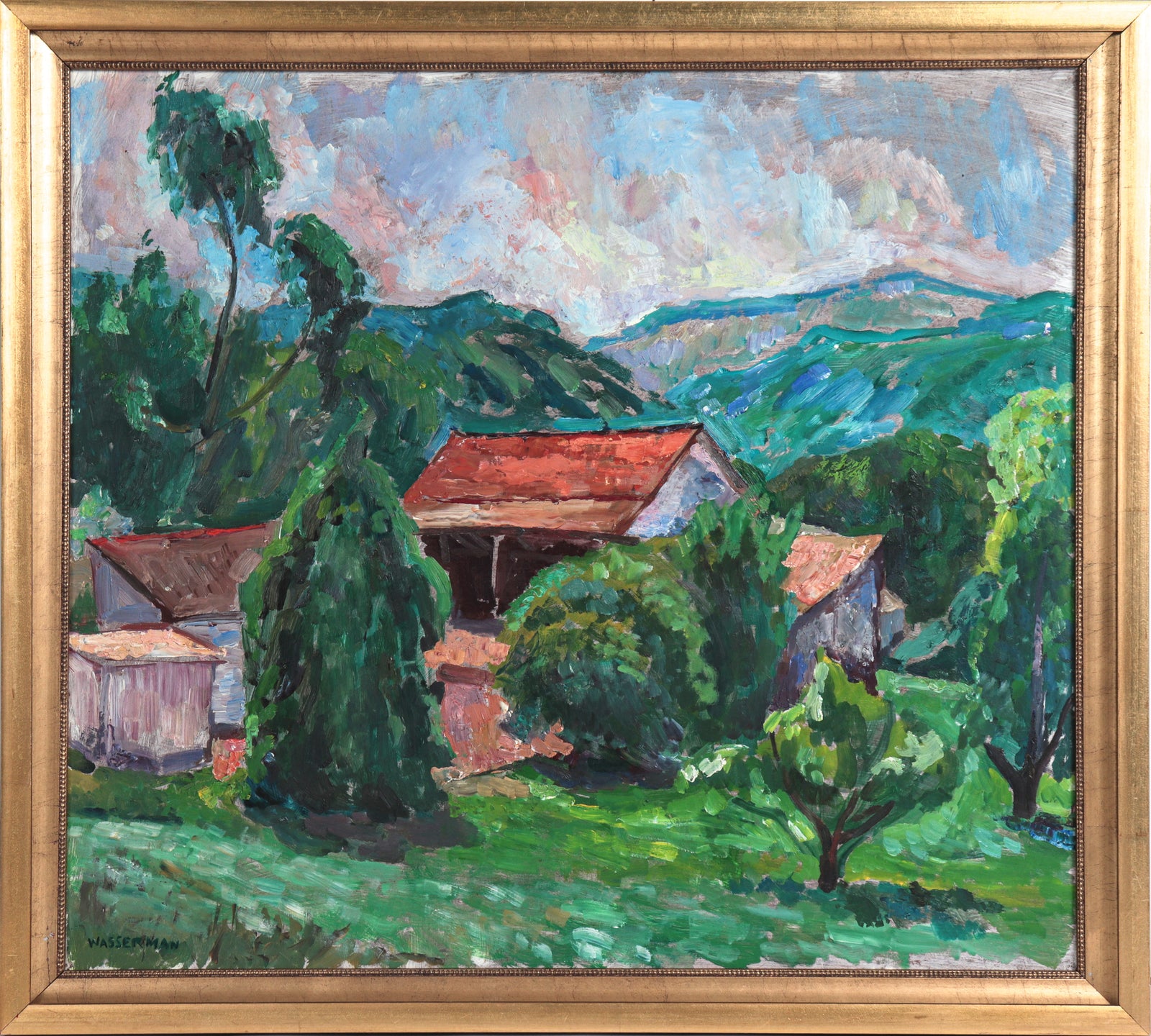 Carmel Countryside Landscape <br>1992 Oil <br><br>#C5685