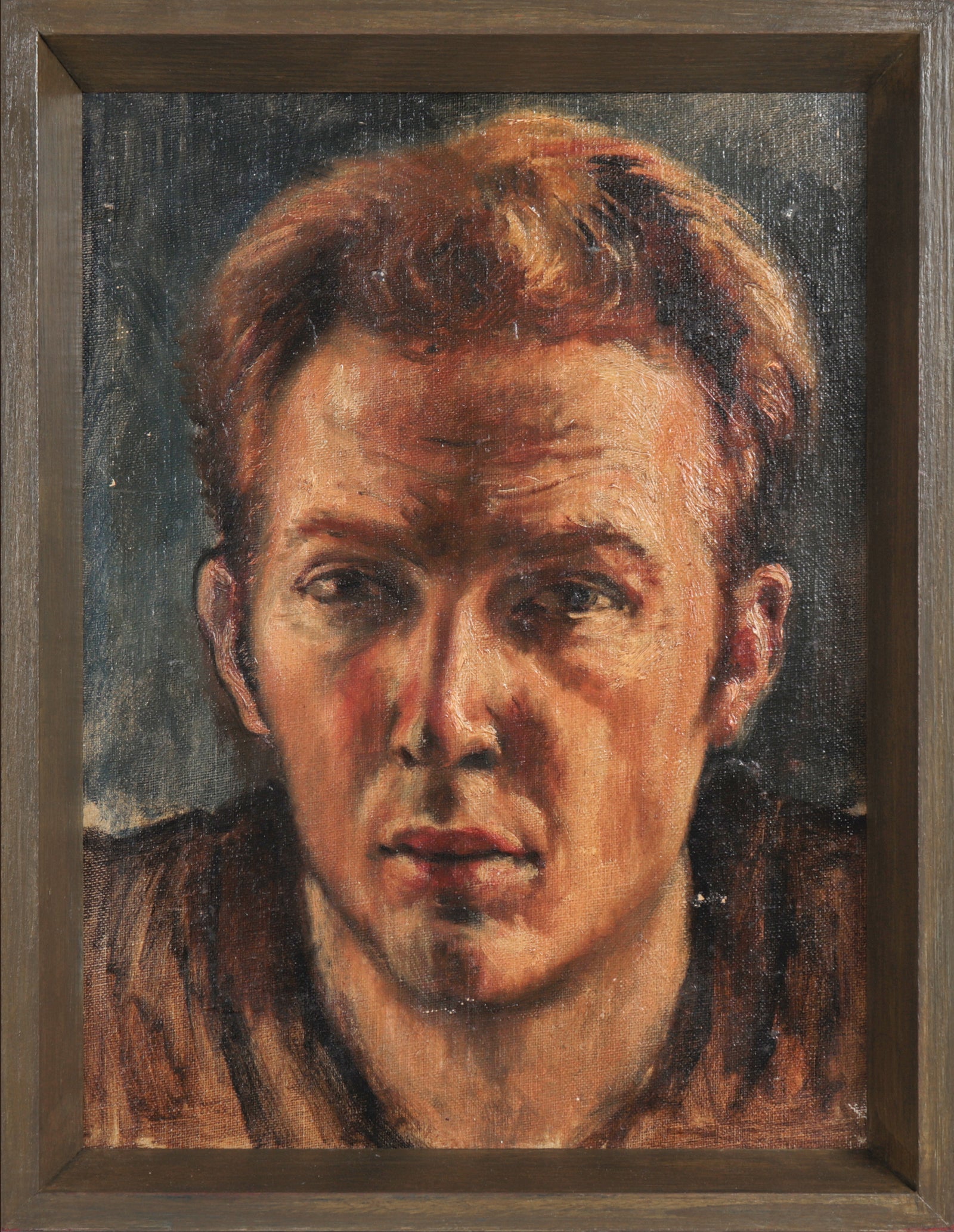 <i>Self Portraits Are Saturdays</i> <br>Early 20th Century Oil <br><br>#C5686