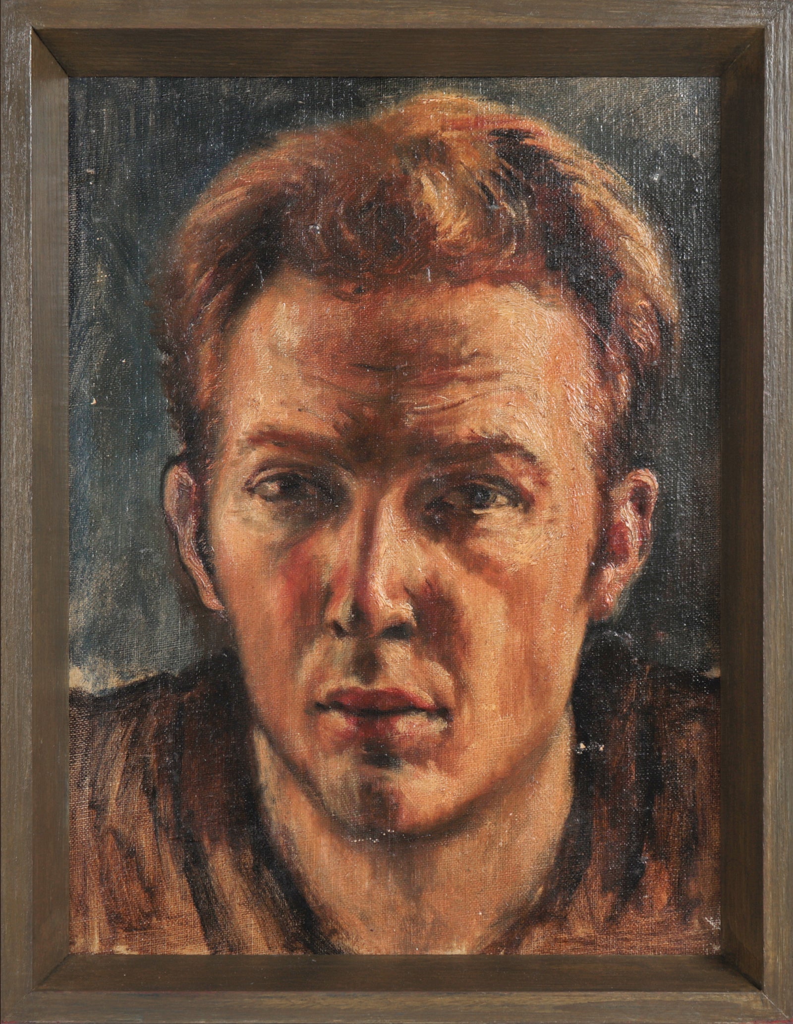 <i>Self Portraits Are Saturdays</i> <br>Early 20th Century Oil <br><br>#C5686