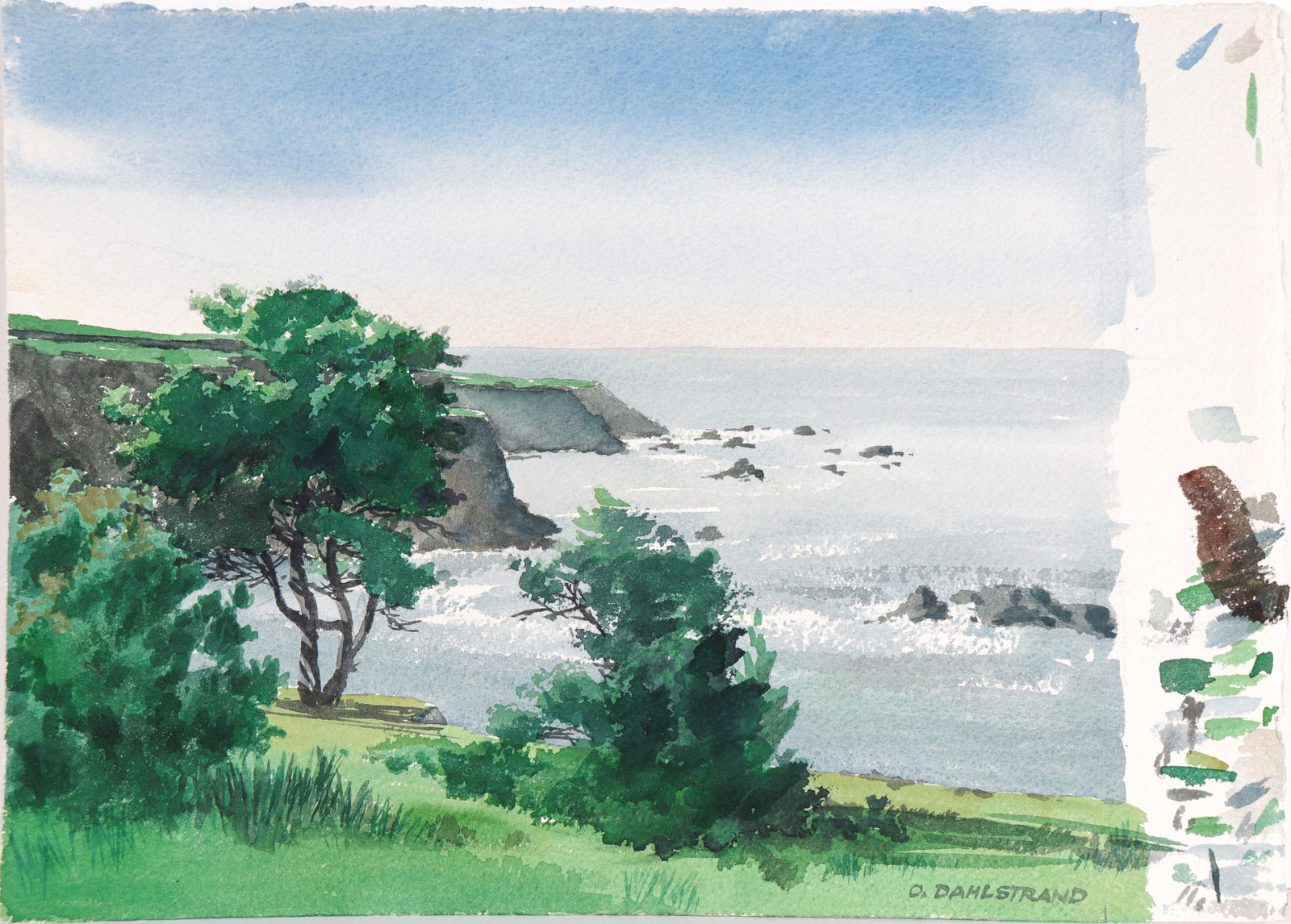 <i>Little River, CA</i><br>1970 Watercolor<br><br>#C5696