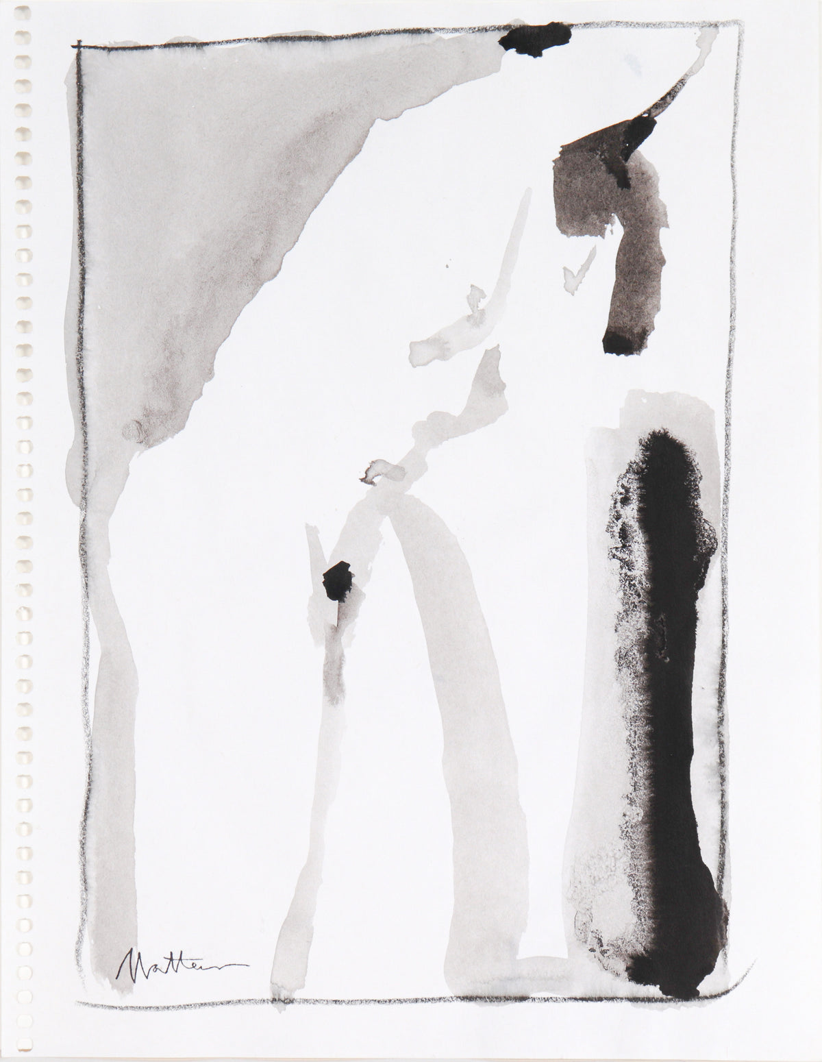 Leaning Abstracted Nude&lt;br&gt;20th Century Ink&lt;br&gt;&lt;br&gt;#C5698