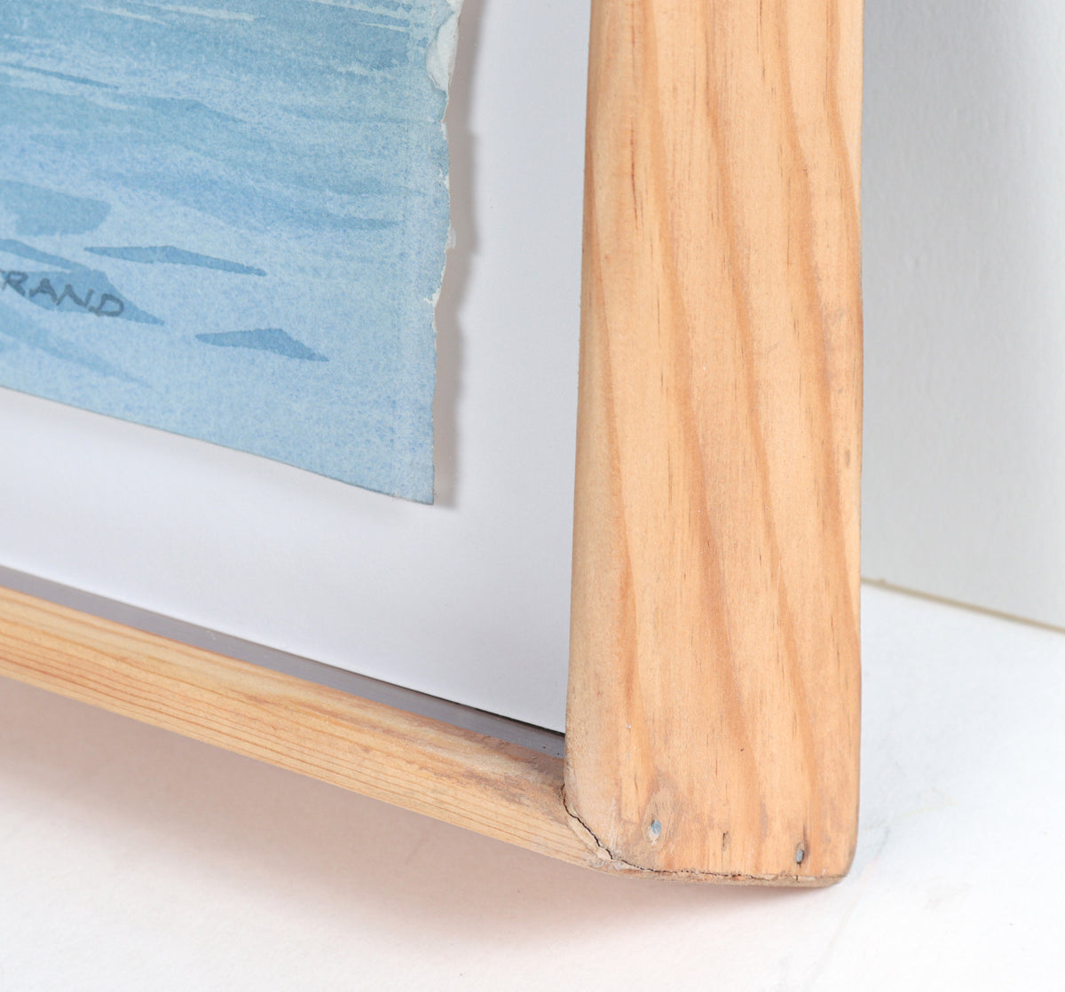 Serene Mountain Lake Scene <br>Mid Century Watercolor <br><br>#C5742