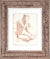 Contemplative Nude <br>20th Century Gouache & Graphite <br><br>#C5831