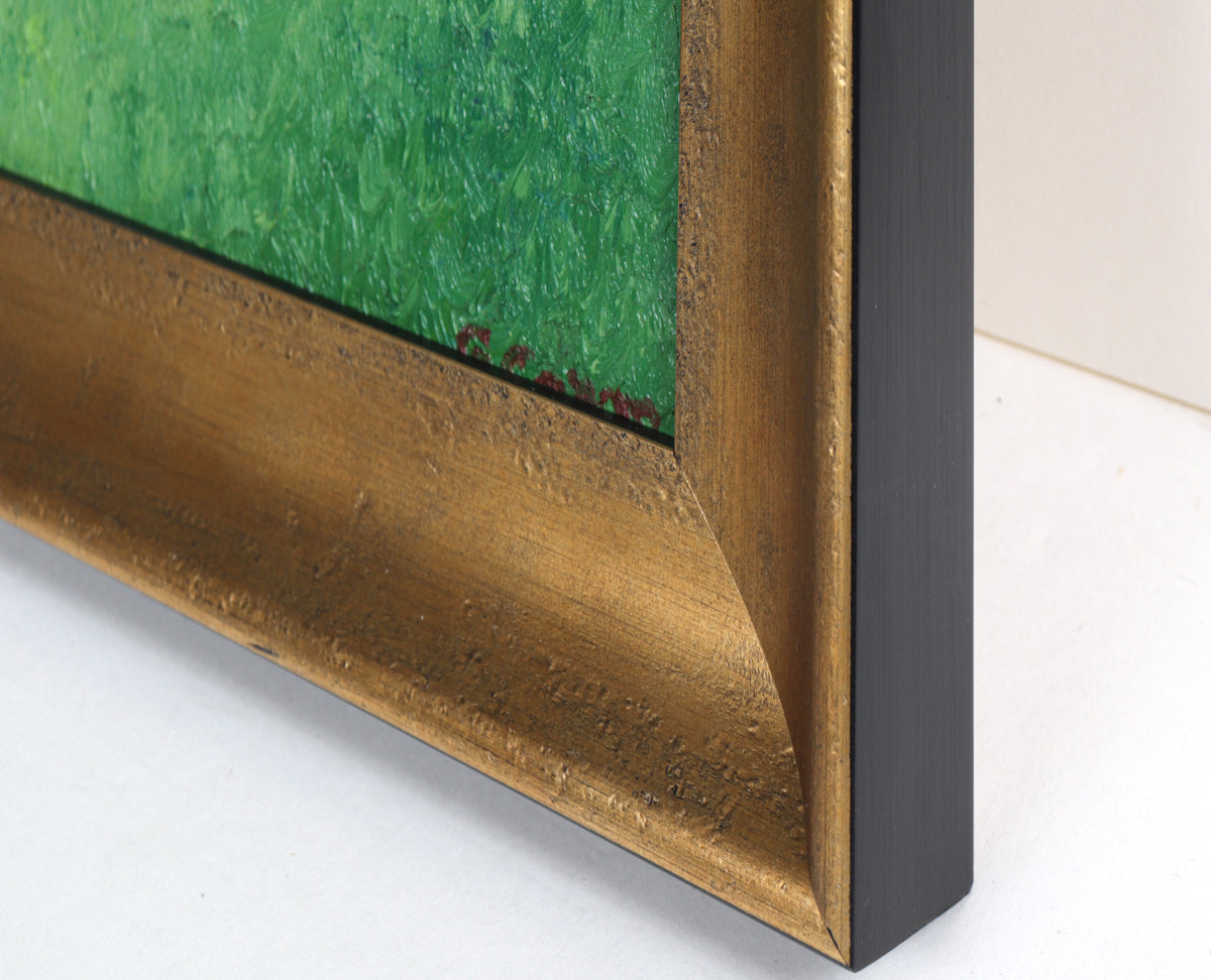 Mendocino Landscape in Green & Yellow <br>2024 Oil<br><br>#C5834