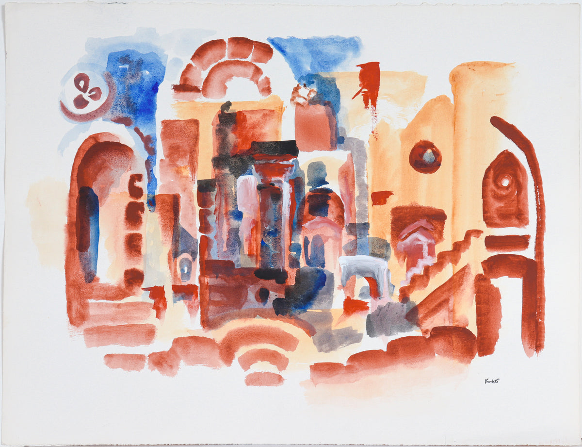 Clockwork City &lt;br&gt;20th Century Watercolor &amp; Gouache &lt;br&gt;&lt;br&gt;#C5863