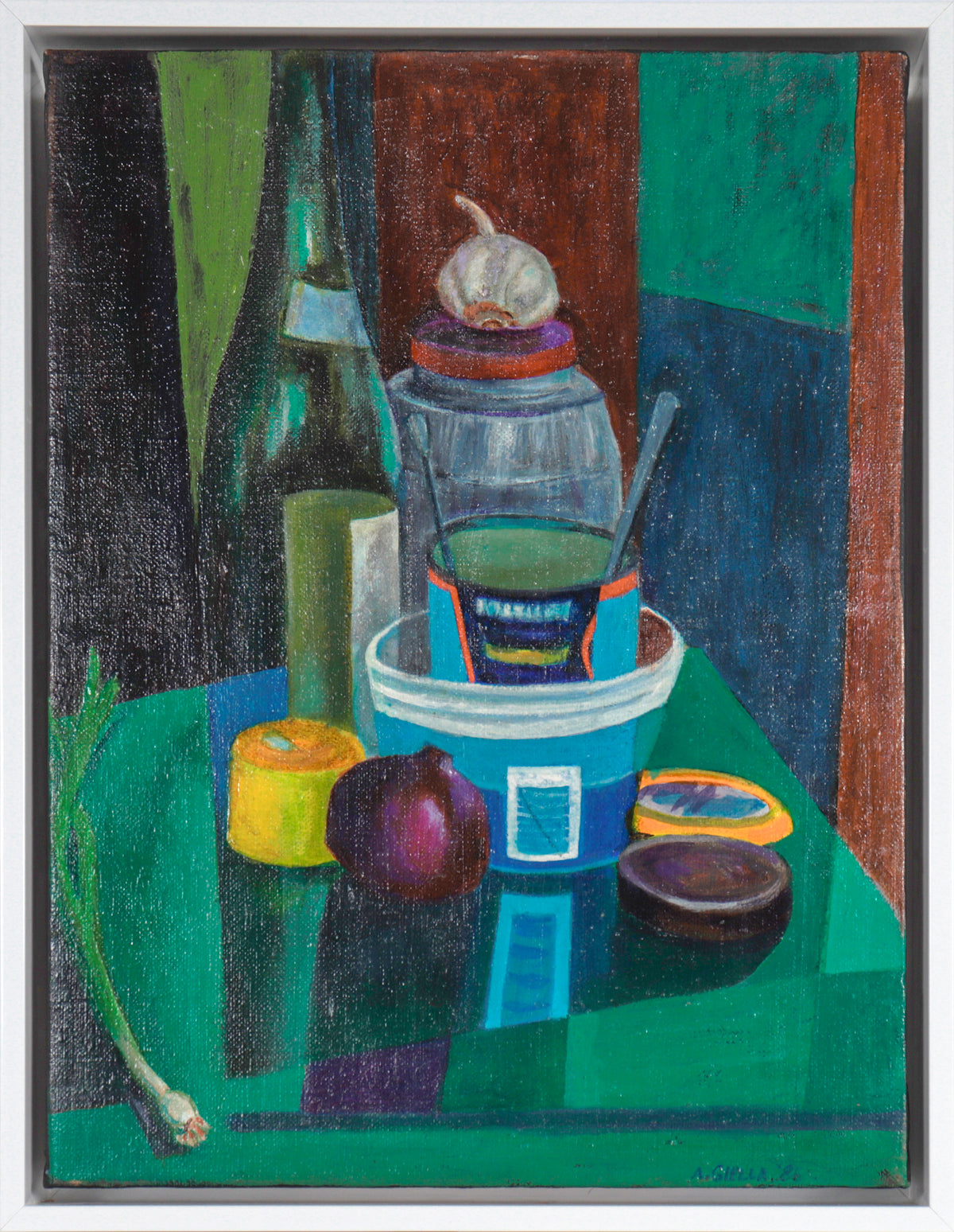 Still Life with Onions &lt;br&gt;1986 Acrylic &lt;br&gt;&lt;br&gt;#C5917