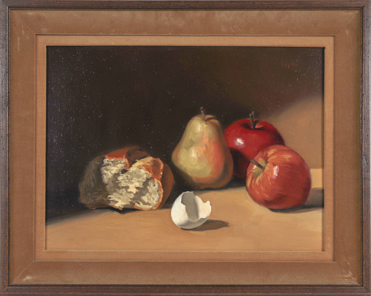 Still Life with Fruit&lt;br&gt;1970s Oil&lt;br&gt;&lt;br&gt;#C5919