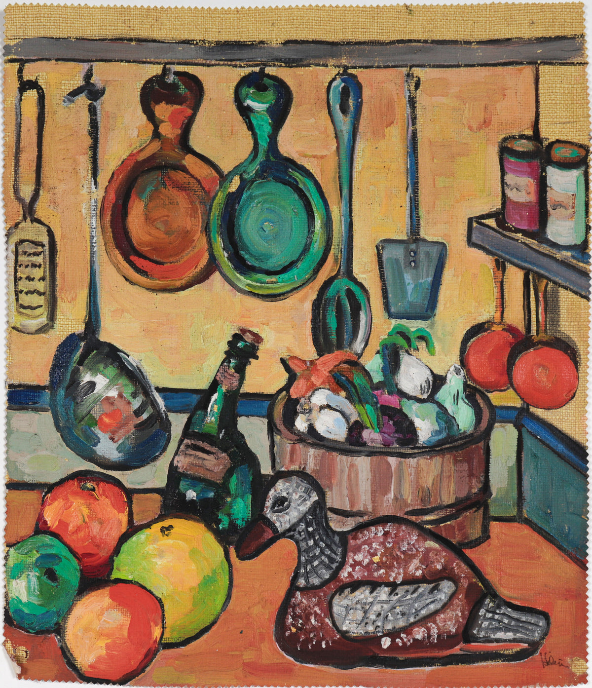 Bright Kitchen Still Life &lt;br&gt;20th Century Oil &lt;br&gt;&lt;br&gt;#C5956