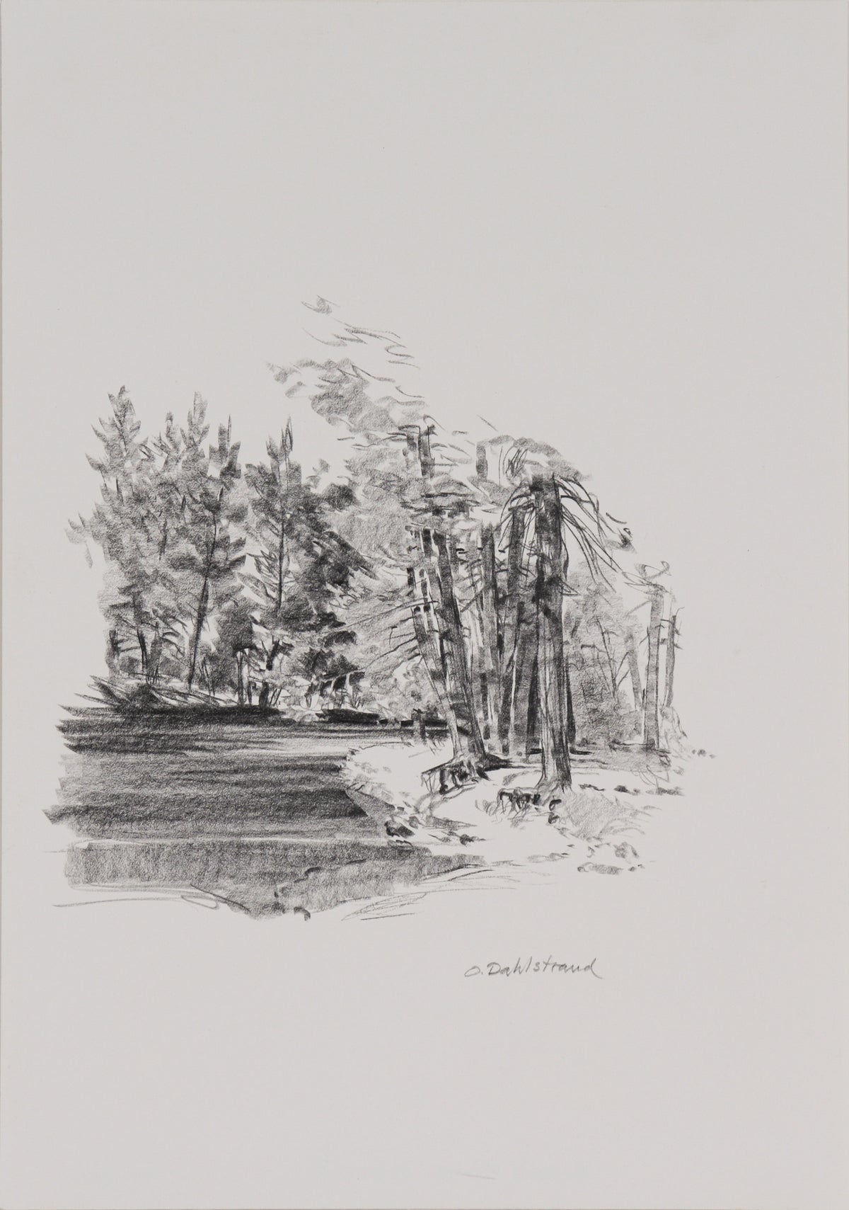 &lt;I&gt;Merced River- Yosemite&lt;/I&gt; &lt;br&gt;1966 Graphite&lt;br&gt;&lt;br&gt;#C5975