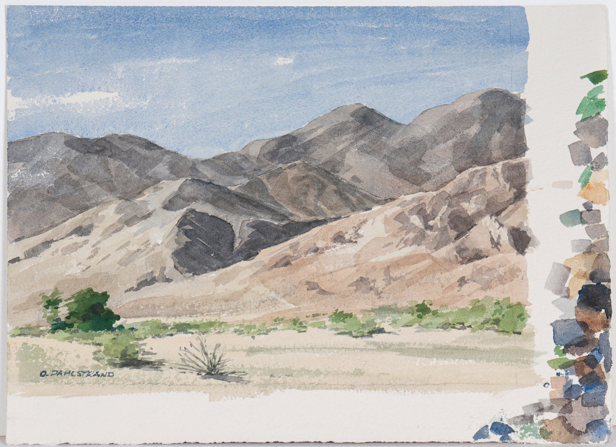 &lt;I&gt;Palm Canyon-Palm Springs, CA&lt;/I&gt; &lt;br&gt;1970 Watercolor&lt;br&gt;&lt;br&gt;#C5978