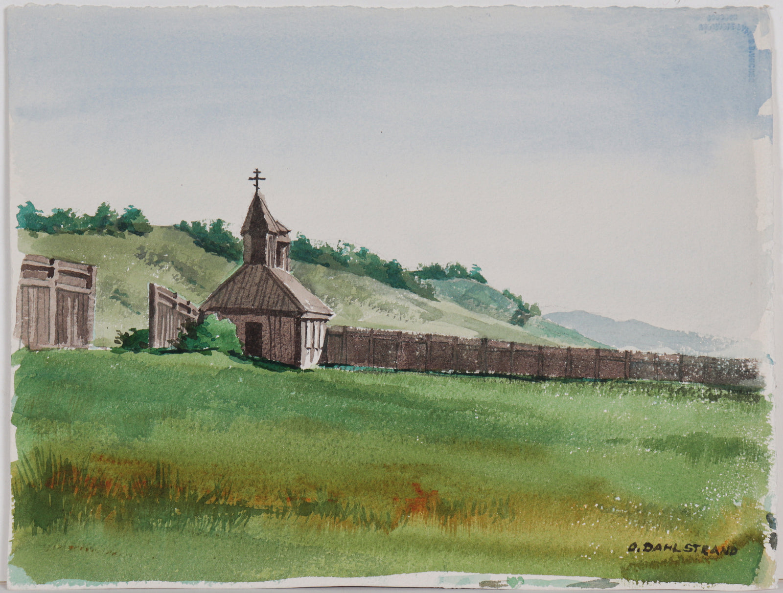 <I>Fort Ross</I> <br>1970 Watercolor<br><br>#C5979