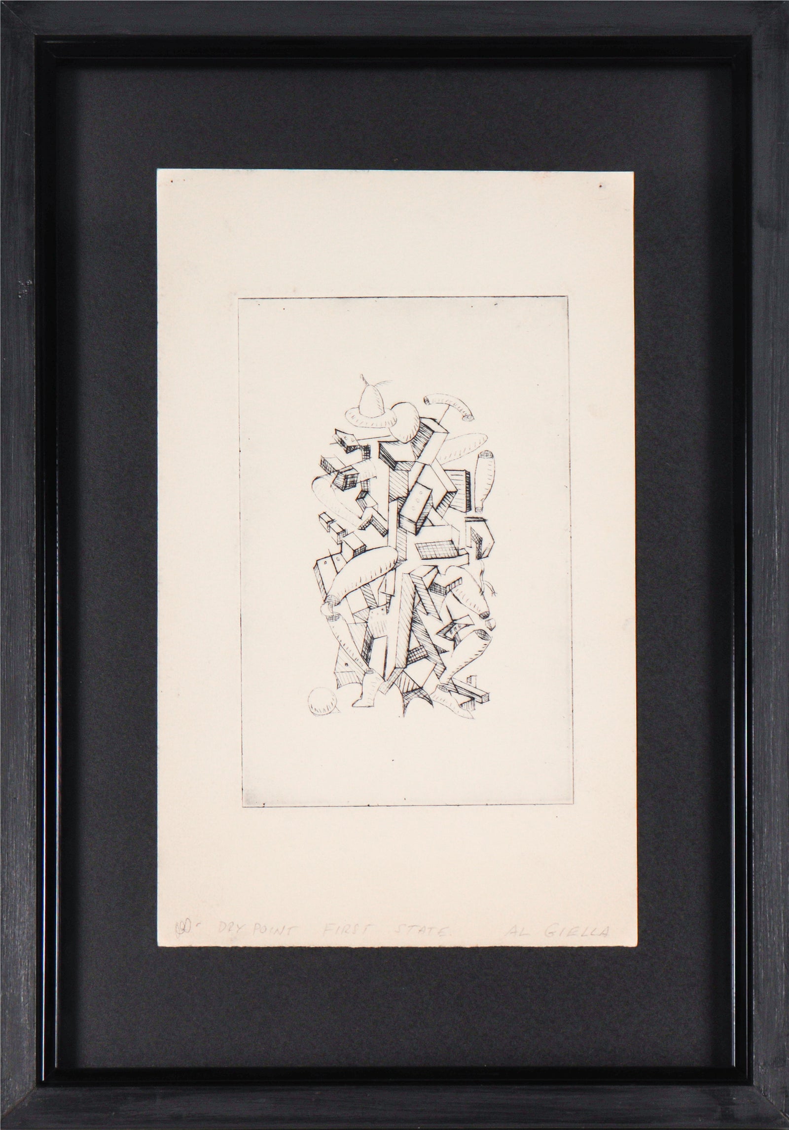 Topsy Turvy Still Life <br>20th Century Etching <br><br>#C6062