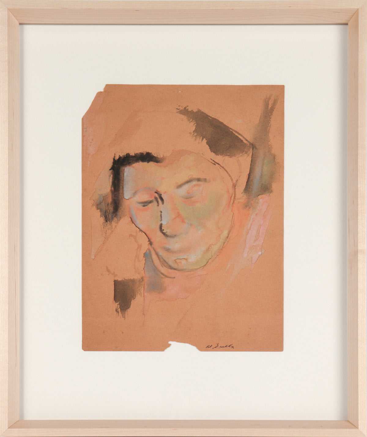 Deconstructed Portrait &lt;br&gt;Mid Century Watercolor &lt;br&gt;&lt;br&gt;#C6119