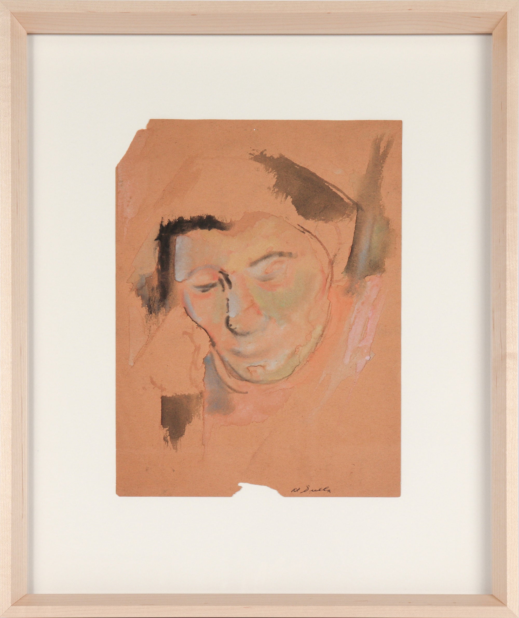 Deconstructed Portrait <br>Mid Century Watercolor <br><br>#C6119