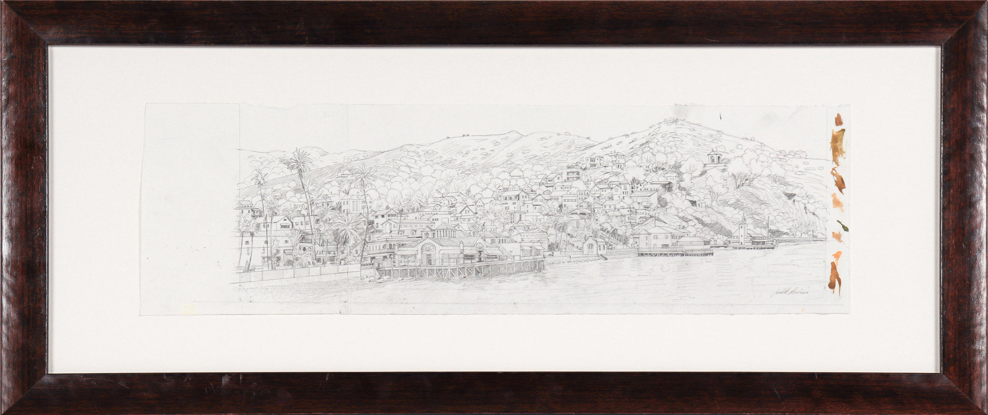 <i>Catalina Island</i> <br>20th Century Watercolor & Graphite <br><br>#C6149