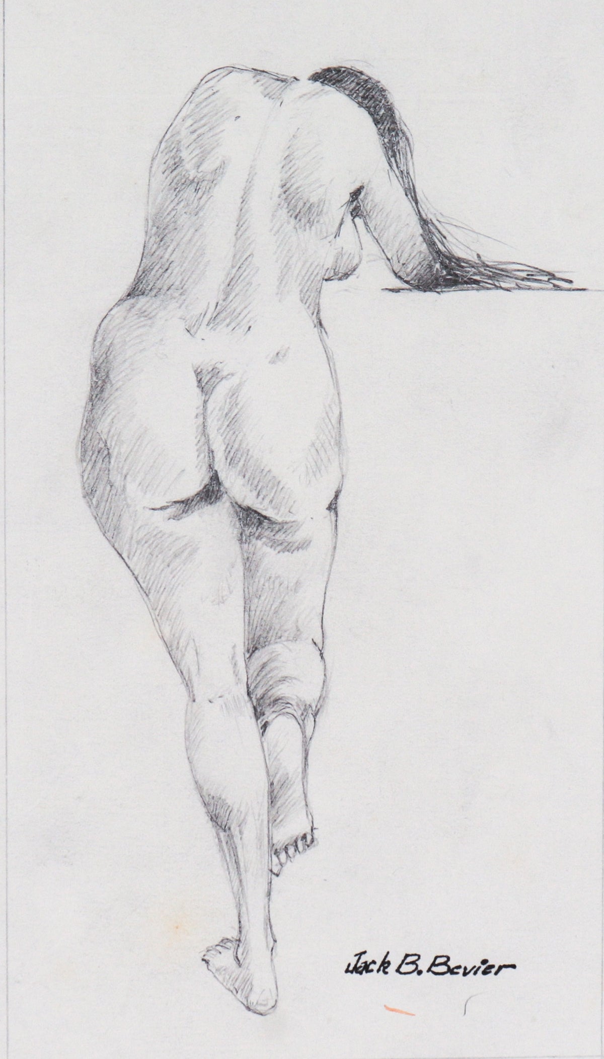 Standing Female Nude &lt;br&gt;20th Century Graphite &lt;br&gt;&lt;br&gt;#C6166