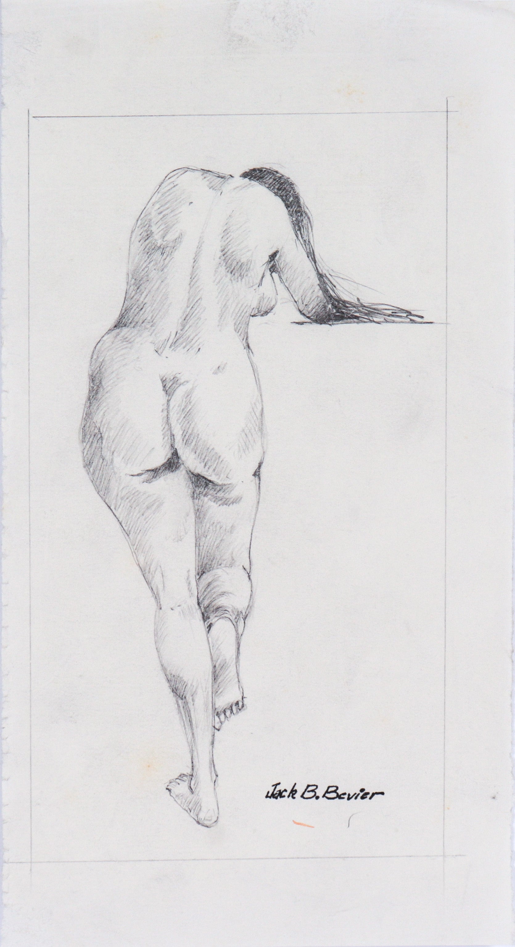 Standing Female Nude <br>20th Century Graphite <br><br>#C6166