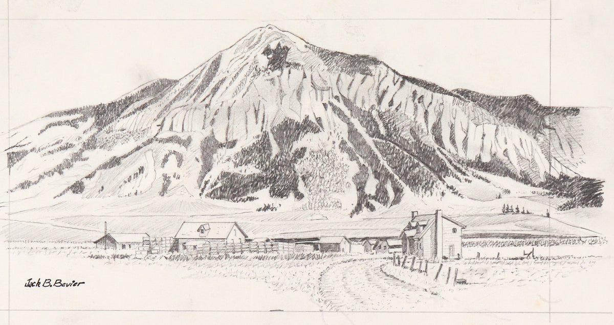 Detailed California Landscape &lt;br&gt;20th Century Graphite &lt;br&gt;&lt;br&gt;#C6169