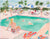 Playful Pool Scene <br>1997 Watercolor & Graphite<br><br>#C6173