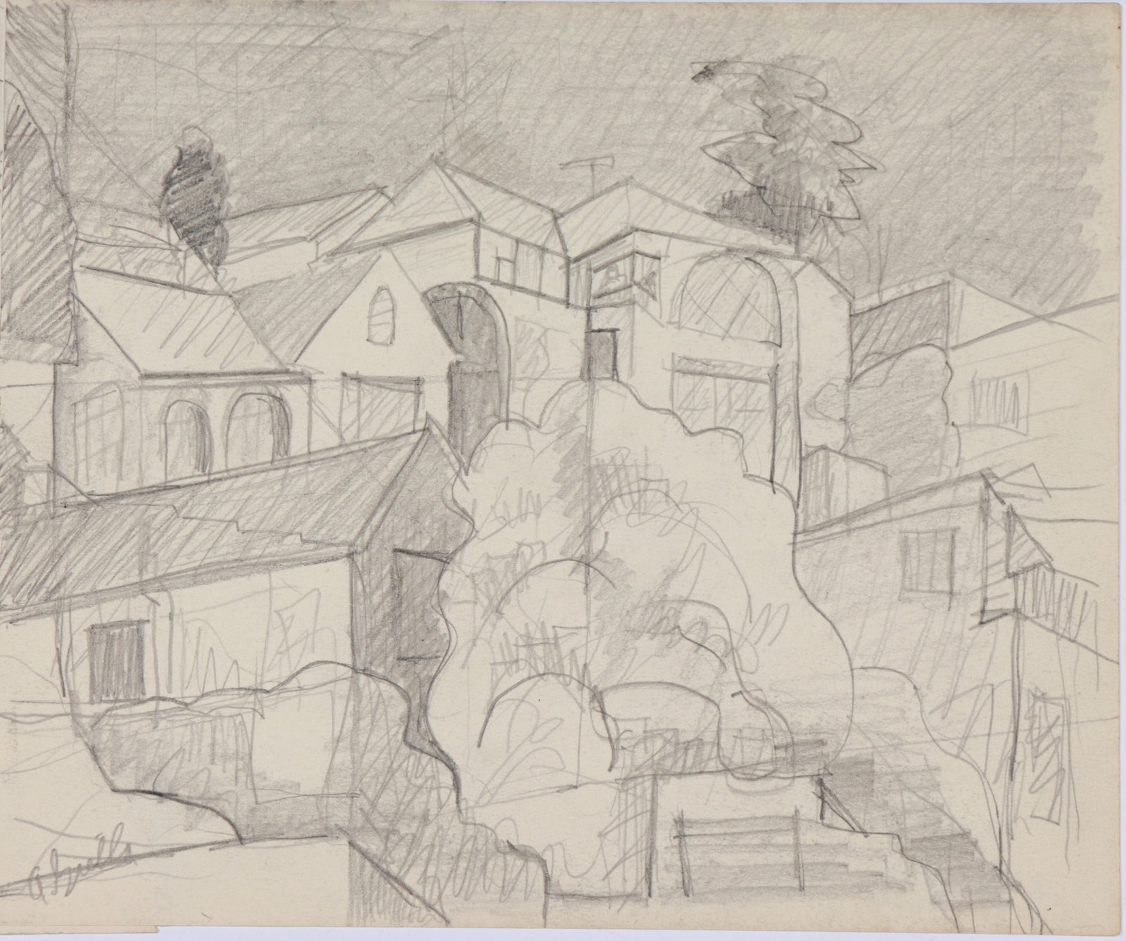 <I>Silverlake View</I> <br>20th Century Graphite<br><br>#C6211