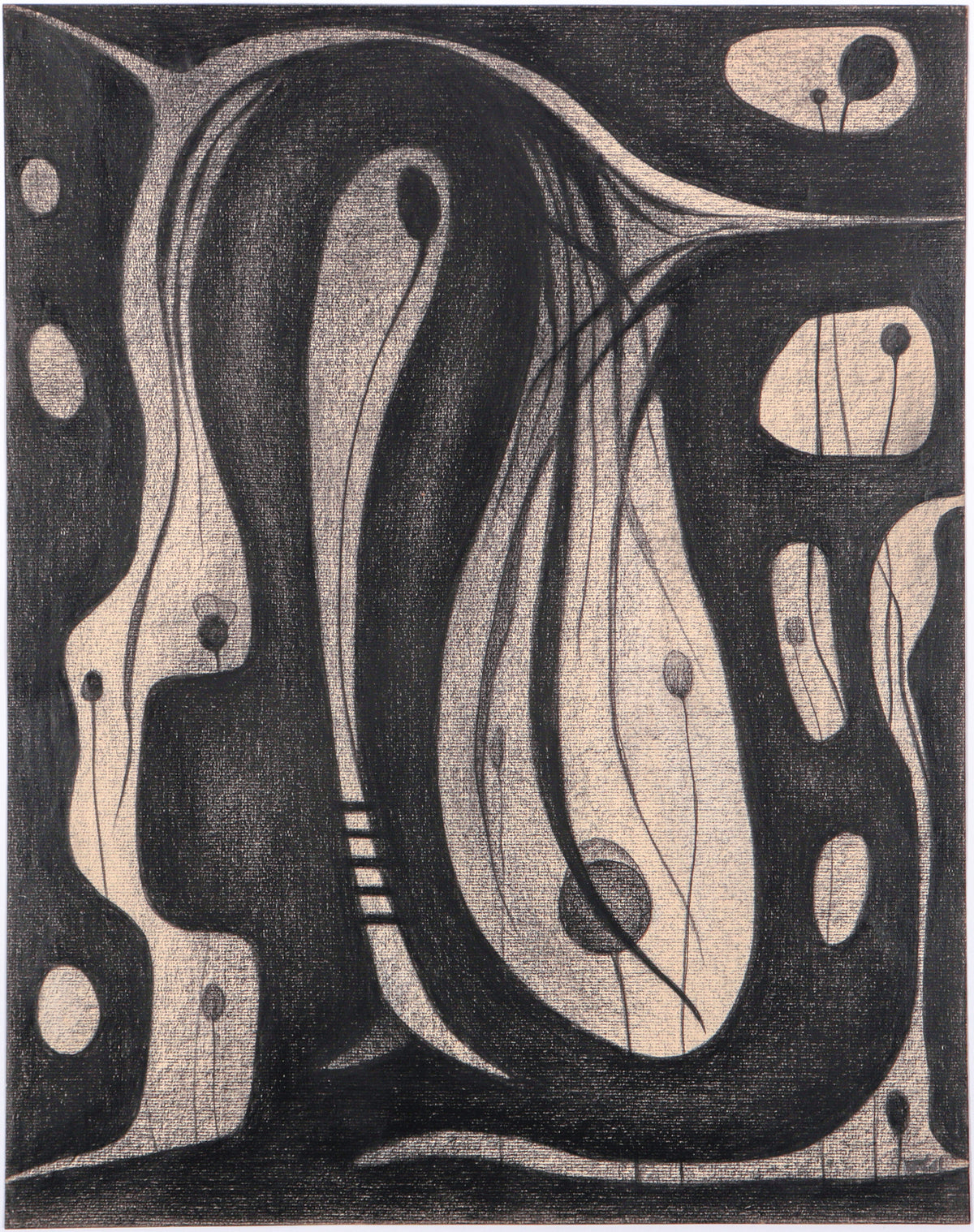 Strak Organic Abstract&lt;br&gt;1970s Charcoal&lt;br&gt;&lt;br&gt;#C6213