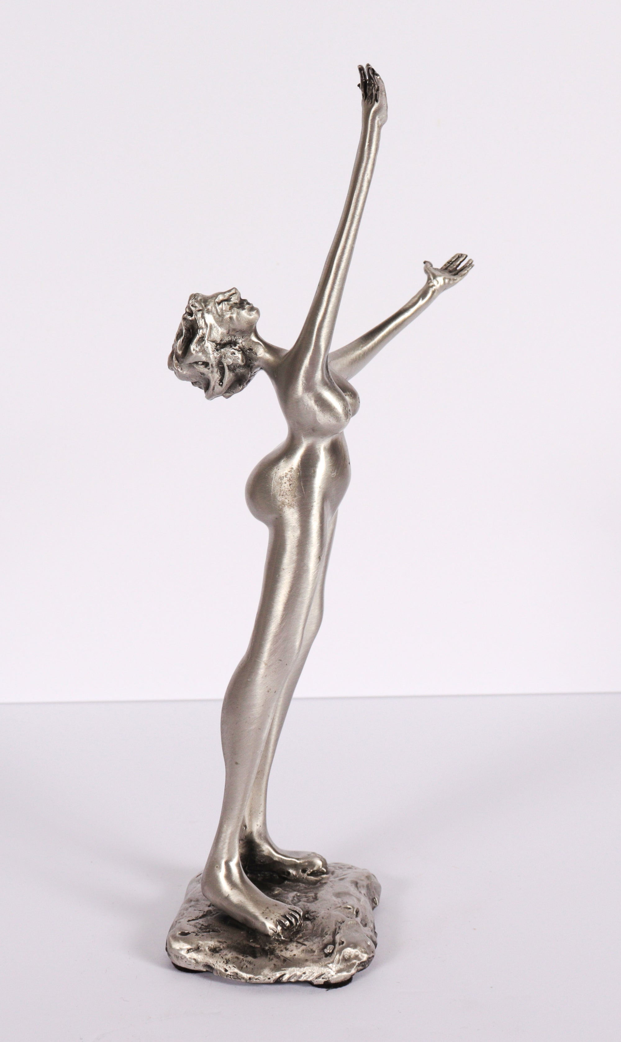 <I>Reaching for the Moon</I> <br>2014 Pewter Sculpture<br><br>#C6283