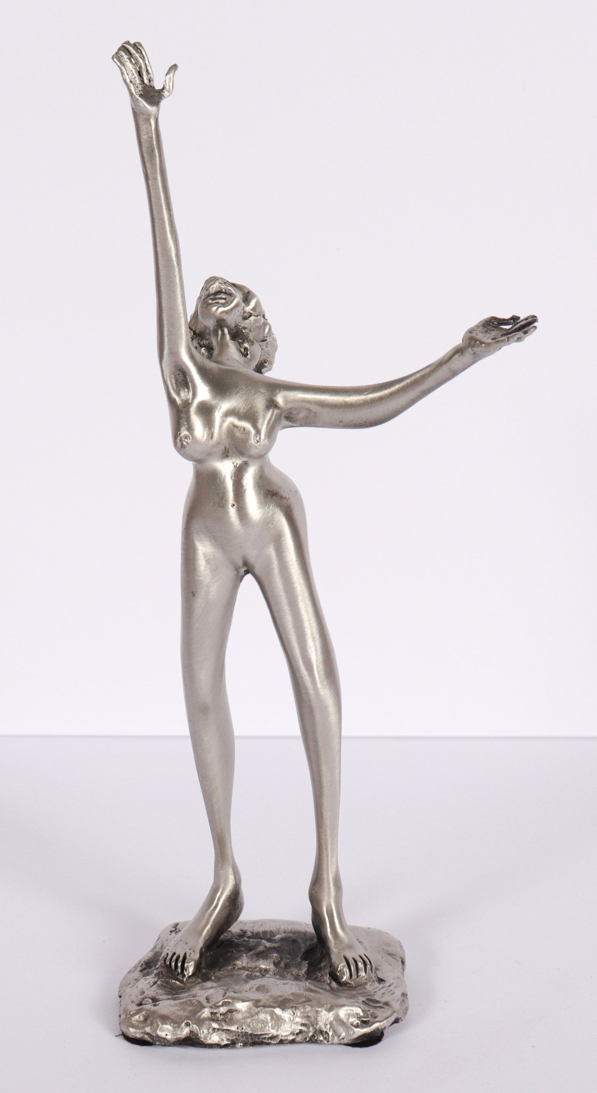 <I>Reaching for the Moon</I> <br>2014 Pewter Sculpture<br><br>#C6283