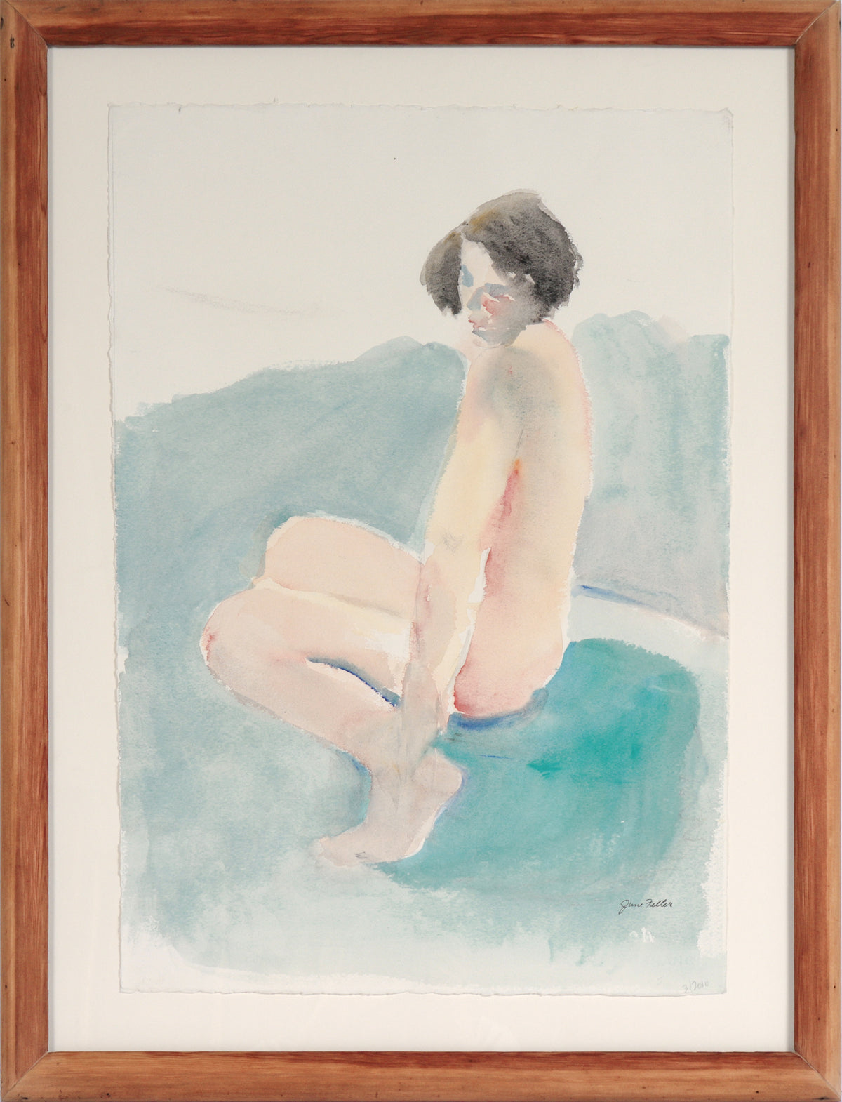 Dreamy Female Nude &lt;br&gt;2010 Watercolor &amp; Charcoal &lt;br&gt;&lt;br&gt;#C6337