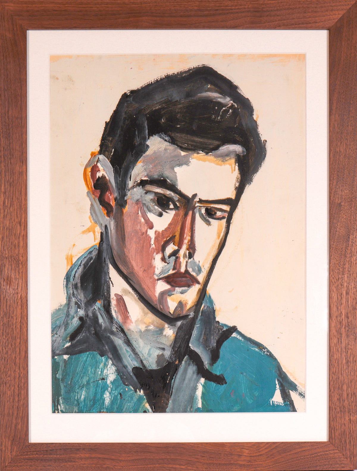 &lt;i&gt;A Portrait of a Young Man&lt;/i&gt; &lt;br&gt;20th Century Oil on Paper Board &lt;br&gt;&lt;br&gt;#C6361